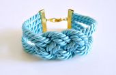 Pulsera de cuerda anudada pulseras-fácil de DIY de la cuerda