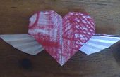 Origami de corazón con alas