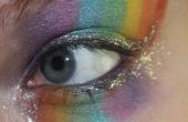 Maquillaje de ojos de arco iris