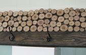 Perchero de rodaja de madera