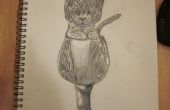 Gatito dibujo de lápiz