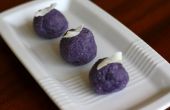 Púrpura bolas de patata dulce