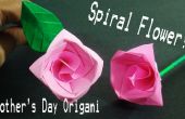 Cómo hacer una flor de papel para el día de la madre (Origami espiral flor papel Craft)! 