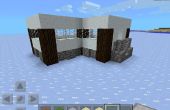Moderna casa de Minecraft nieve