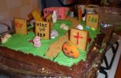 Torta de Halloween cementerio
