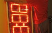 Construir una pantalla de LED de 7 segmentos enorme 8 dígitos rojos
