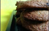 Confitadas de jengibre Cocoa Cookies de punta con tuercas