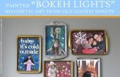"Luces Bokeh" arte magnética (de galletas viejas) pintado