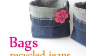 Manualidades bricolaje: reciclado de bolsas de jeans (muy fácil) - artesanías Innova