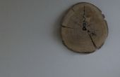 Tocón de madera reloj de pared