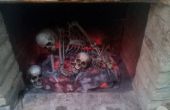 Halloween esqueleto chimenea