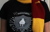 Tunecino ganchillo bufanda de Gryffindor de Harry Potter