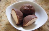 Trufas de coco sandía con Chocolate oscuro de perifollo