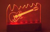LED iluminado grabado Les Paul