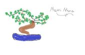 Doodle: un Bonsai, mono y pintura de caballete. Utilizando Microsoft Paint (Video)
