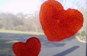 Cómo hacer una artesanía de aferrarse de San Valentín corazón ventana para niños