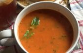 Asado sopa de albahaca tomate