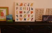 Tipografía alfabeto lienzo