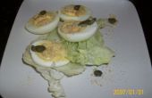 Fácil ensalada de Caesar Deviled huevos