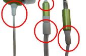 Arreglar auriculares rotos cable final de altavoces (sonido No baja de un lado)