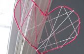 Adornos de San Valentín hechas con hilo y alambre