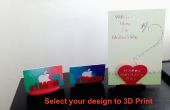 3D impreso - día de la madre titular de la tarjeta de regalo