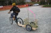 Simple madera y bambú bicicleta Trailer