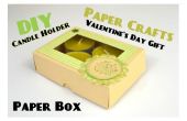 Regalos de última hora San Valentín DIY artes de papel - papel caja y Portavelas -