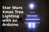 Arduino Powered pared árbol de Navidad con estrella Wars tema LED luces
