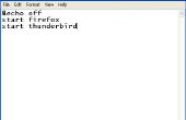 Cómo hacer software de archivos por lotes en Bloc de notas para windows XP