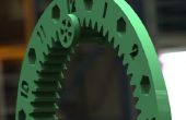 3D impreso colgante reloj de engranajes internos