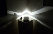 Una habitación futurista luz reciclado de una vieja unidad de disco duro del arte