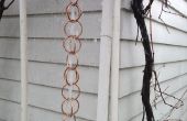 Cadena de lluvia de cobre DIY