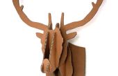 Cartón caja ciervo ciervo cabeza pared colgante