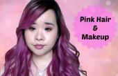 Rosa maquillaje y cabello rosado! 