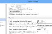Reciente documento de borrar o desactivar en MS Word y Excel