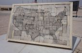 Mapa de Estados Unidos - reciclado madera pieza decorativa
