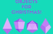 Objetos geométricos de papel para Navidad
