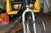 Reparación de horquillas de bicicleta doblada de bicitaxis