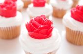 Mini día de San Valentín Rose Cupcakes