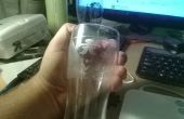 Vaso de cristal grabado al agua fuerte que hice en Techshop con láser... 