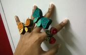 Quilled anillos mariposa