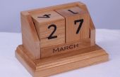 Calendario perpetuo de escritorio de cerezo