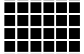 Ilusión óptica - plazas de negro y gris puntos