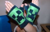 Patrón de guantes sin dedos de Minecraft Creeper