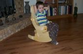 Niños silla mecedora sin clavos o tornillos. 