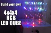 Construir tu propio 4 x 4 x 4 cubo del LED RGB