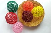 Bolas de hilo decorativo DIY