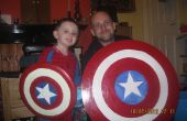 Diferentes escudos de tamaño Capitán América