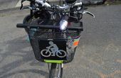 Montaje luces bicicleta cestas bicicleta